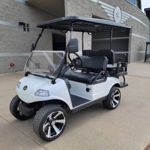 White 4 seaters lithium evolution golf cart for sale